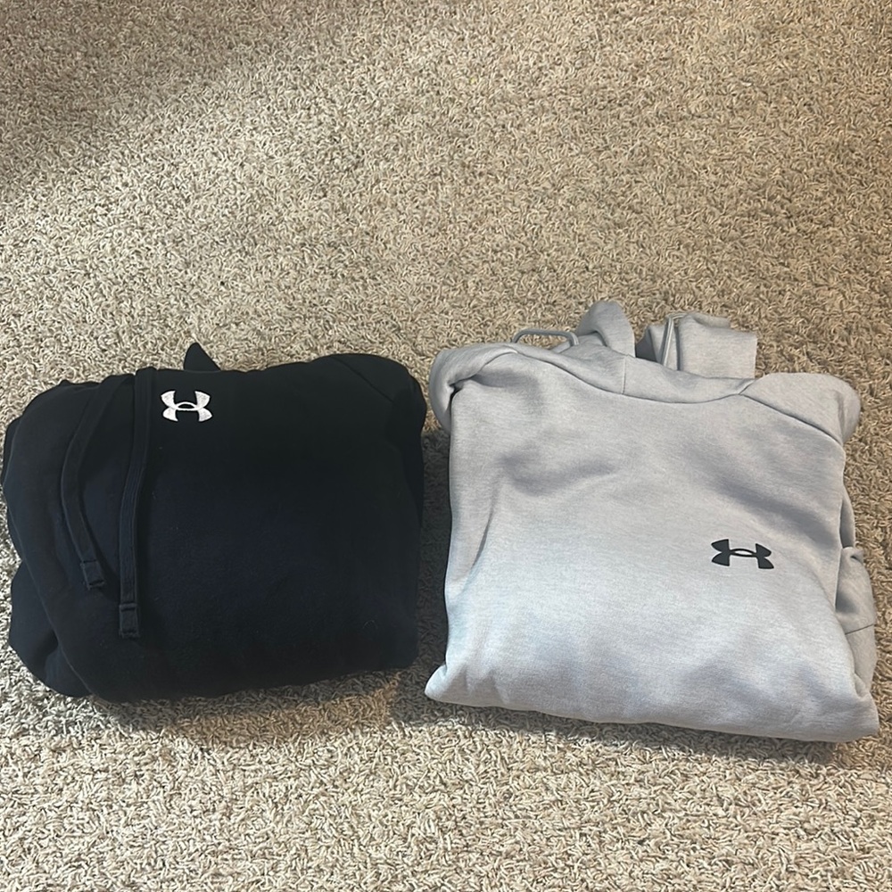 Under Armour Black and Gray Sweatshirts